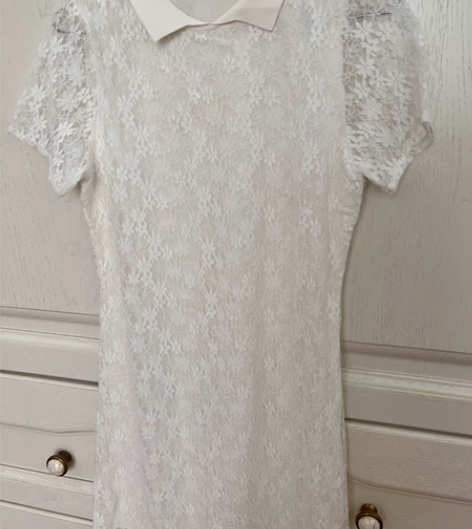 全新蕾丝连衣裙。适合瘦的姐妹穿。 感兴趣的...