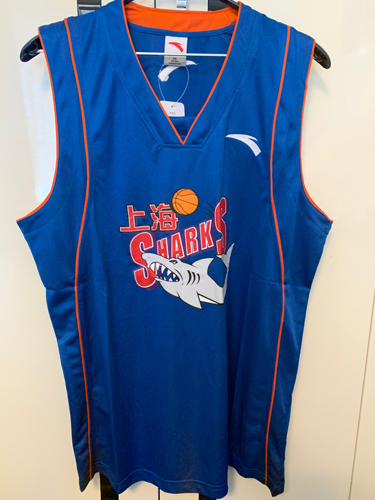 全新安踏-上海男篮CBA比赛服上衣