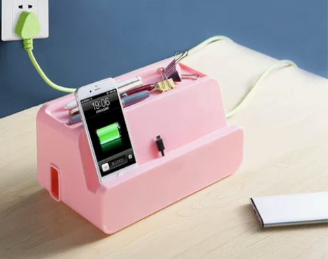 桌面电线收纳盒 电源线充电器插线板网线整理...