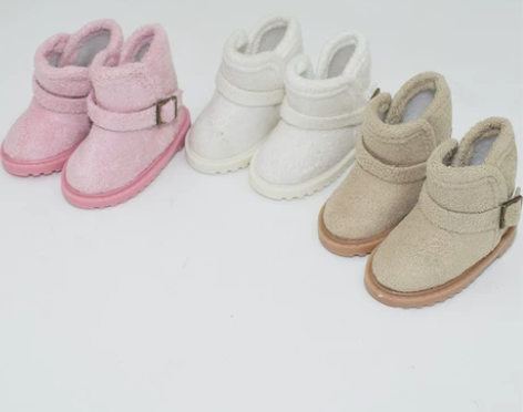 20CM棉花娃娃鞋  靴子雪地靴 粉色，白...