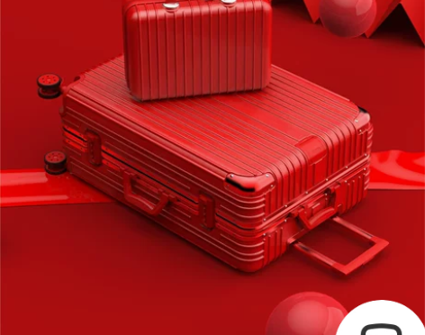 新娘结婚红色行李箱拉杆箱出嫁子母箱包陪嫁箱...