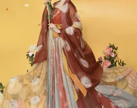 玉术,霓虹诃子裙 红色大袖衫S码,诃子...