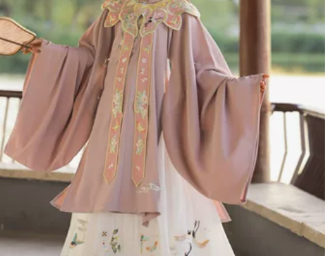 玉术原创汉服女明制立领斜襟长衫齐腰褶裙重工...