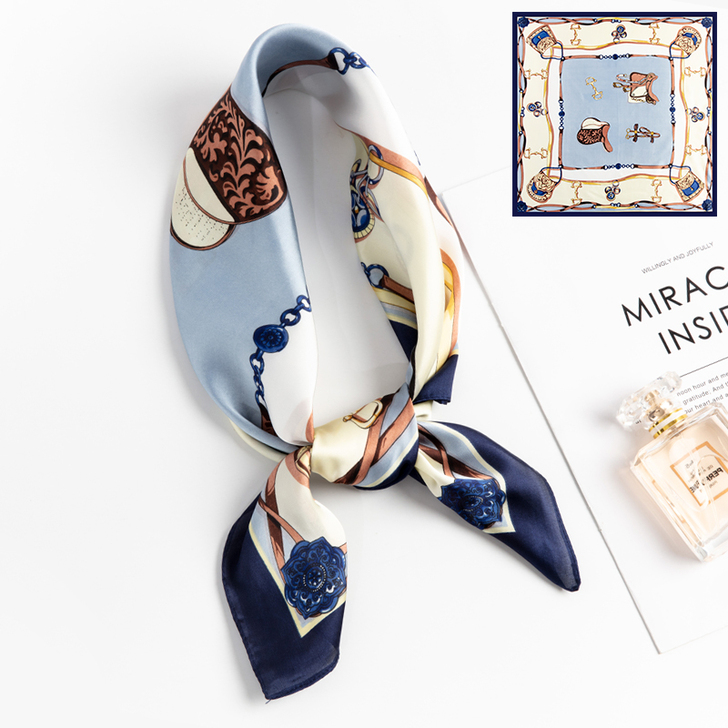 气质方巾女韩国百搭文艺领巾大纱巾ins小丝...