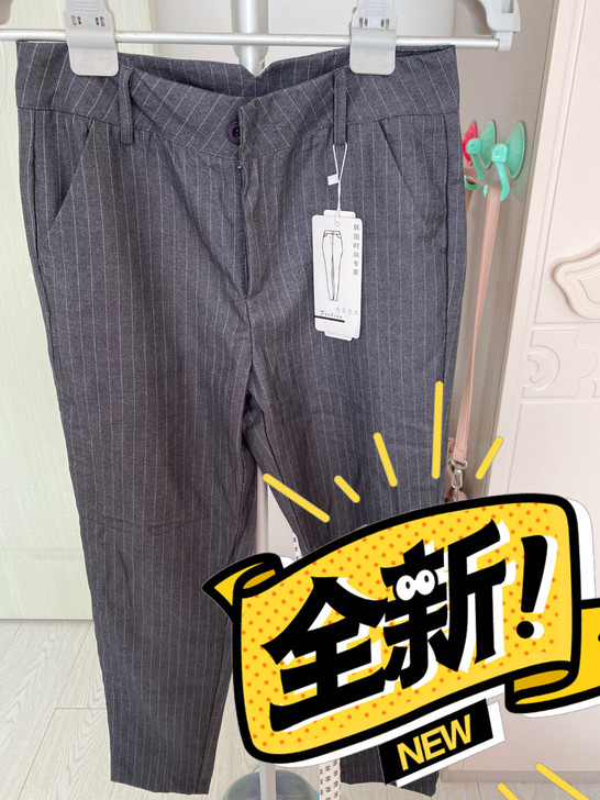 全新的女士休闲职业裤，直筒略收腿，100斤...