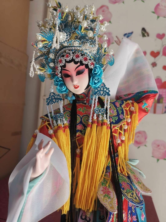 京剧人偶刺绣杨贵妃摆件 品牌：巧艺天宫14...