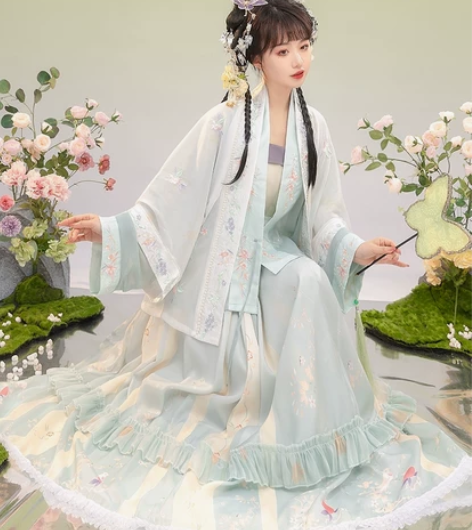 清梳花夕原创宋制汉服女对襟褙子  仅两件上...