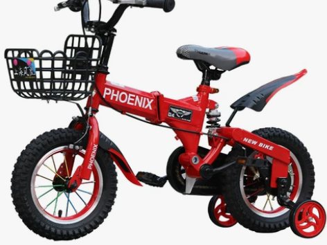 凤凰儿童自行车童车，16寸红色，七成新，配...