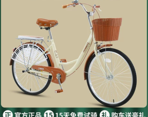 永久牌自行车女式成年实心胎通勤男上班代步大...