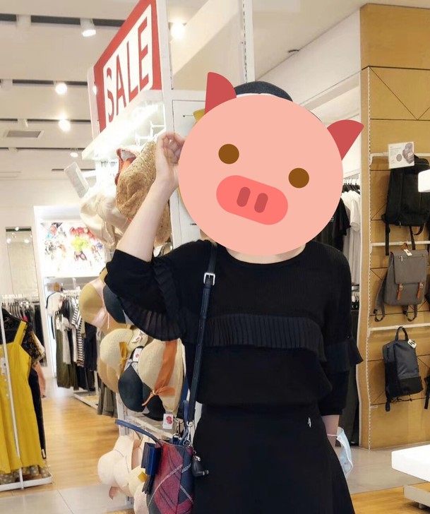 依妙九分袖针织衫