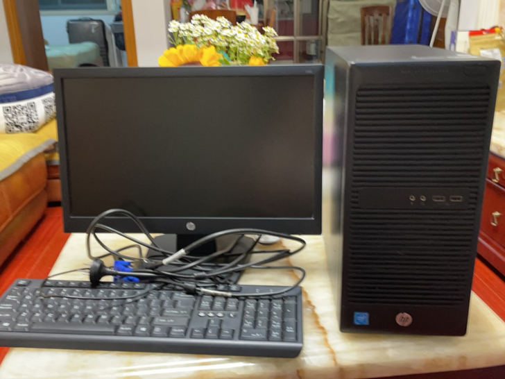 HP原装商用电脑一套 9成新 公司用于开具...