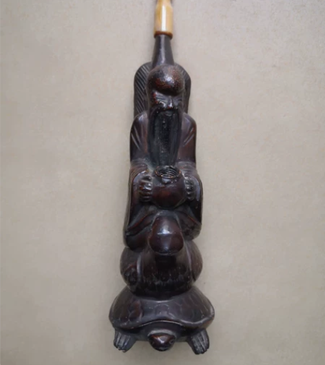 古董古玩寿星雕刻实木烟斗包老保真 感兴趣的...