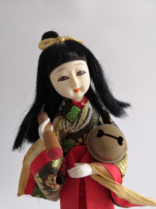 日本回流五月人形正绢人偶真丝娃娃ob摆件礼...