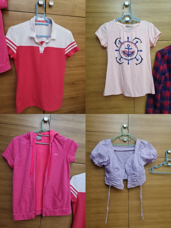 可交换衣服帖安踏森马李宁T恤短款上衣pol...