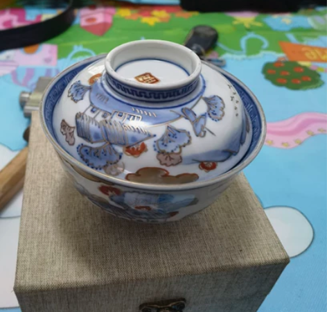 日本青花老盖碗，最后几个了，全品杯子90，...