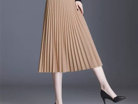 卡其色半身裙女秋冬2022新款高腰中长款百...