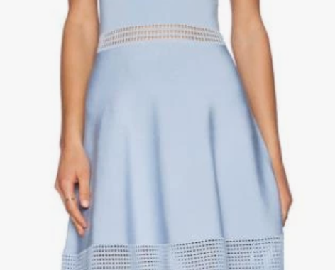 潮女收腰喇叭裙，全新ronny kobo性感镂空大摆裙，高弹...