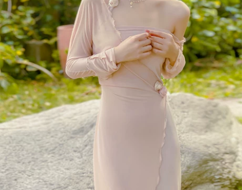 肖夫人小众设计连衣裙女2021春季新款轻熟...