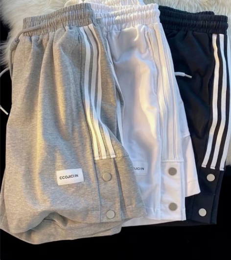 运动短裤男夏季ins潮流百搭宽松条纹休闲裤...