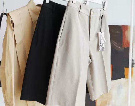 外贸女装~2021夏季新品舒适气质高腰中性...