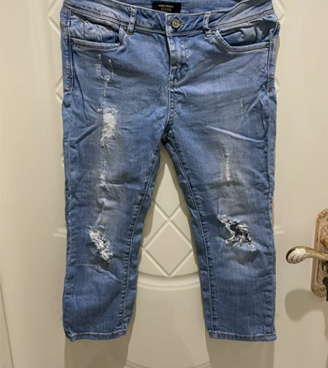 Vero moda夏季七分牛仔裤，165码...