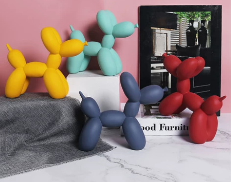 北欧创意气球狗摆件客厅卧室酒柜卡通动物简约...