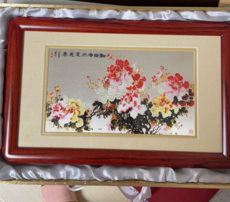 足银工艺画 礼盒包装送人有面子 100g足银