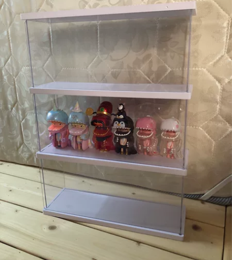 包邮！手办收纳盒多层开门式有机玻璃透明模型...