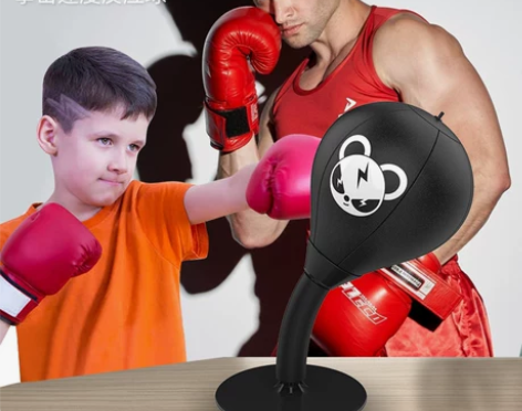 拳击速度球反应靶桌面吸盘儿童减压球成人练搏...