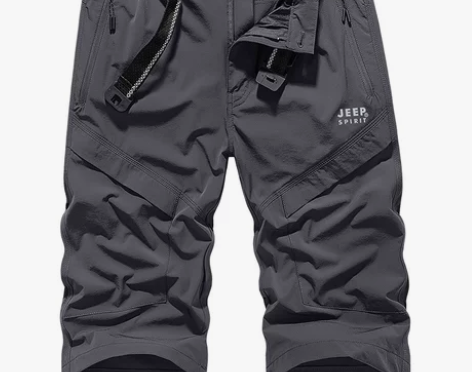 JEEP工装短裤男多袋夏季薄款速干直筒宽松...