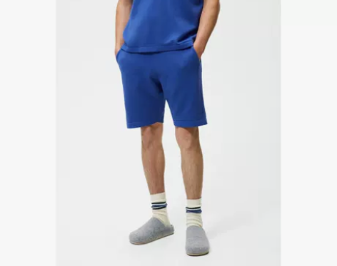 ZARA夏季男装 克莱因蓝休闲针织运动短裤...