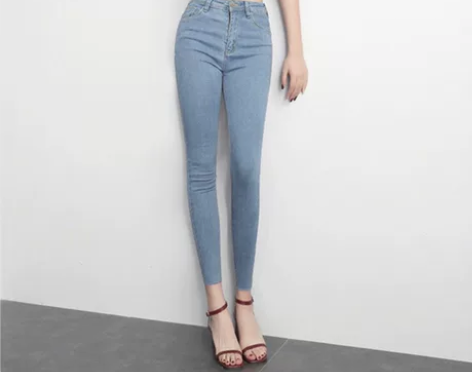 九分牛仔加绒裤紧身裤+深灰色紧身牛仔裤2条...