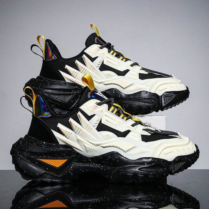 支持鸿星尔克男鞋夏季内增高休闲运动风网红爆...