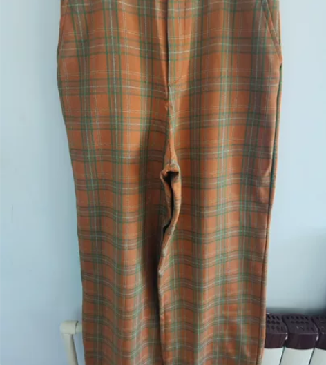 格子阔腿裤，L码，高个子入 感兴趣的话点“...