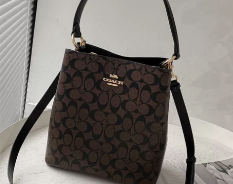 蔻驰查理水桶包，卡其色，小号，用过一次 感...