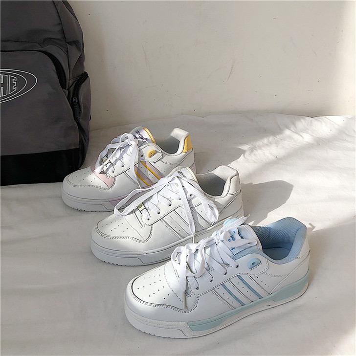 小白鞋女2021春季新款百搭学生韩版港风少...