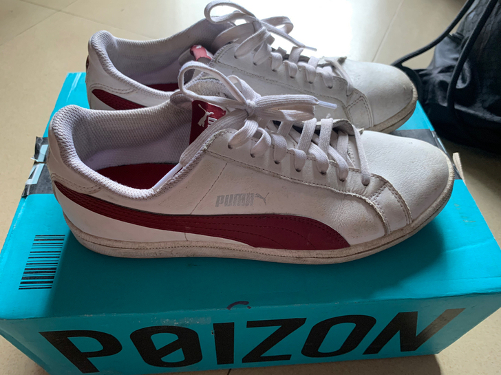 puma smash leather 红白...