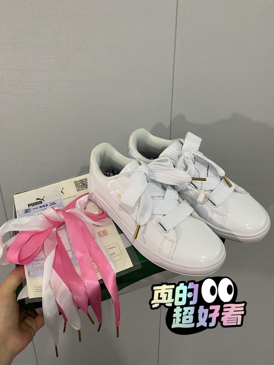 【包邮】Puma彪马小白鞋蕾哈娜蝴蝶结板鞋...