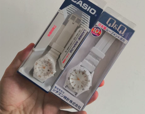 日本卡西欧CASIO网红小白表学生表情侣表...