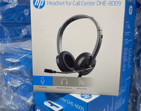 惠普学生耳机头戴式儿童网课学习带话筒有线英...