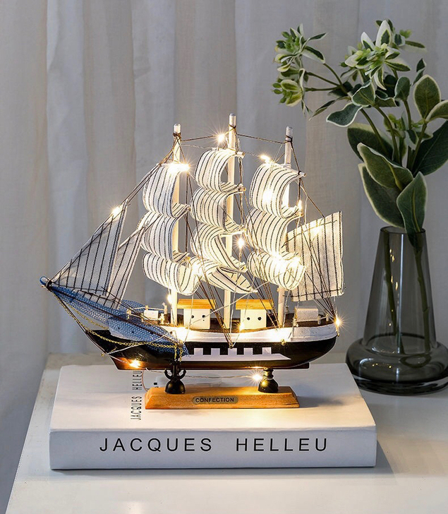 【只有几套】一帆风顺帆船模型摆件客厅房间酒...