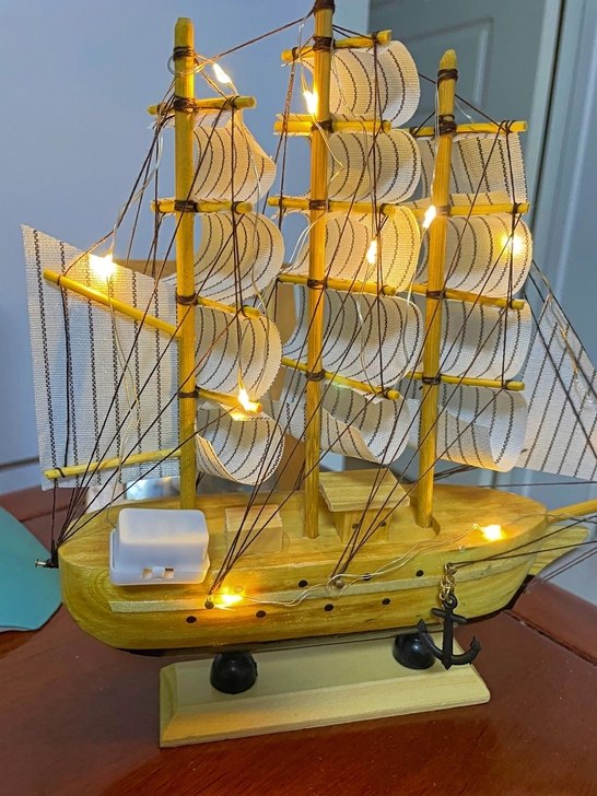 全新未拆封 一帆风顺帆船模型摆件客厅房间酒...