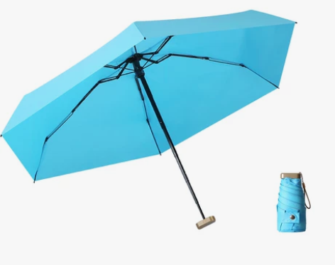 夏木清风光子嫩肤太阳伞迷你六折防晒伞防紫外...