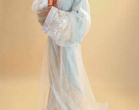 都城南庄汉服静女交领曲裾刺绣华服礼服走秀款...