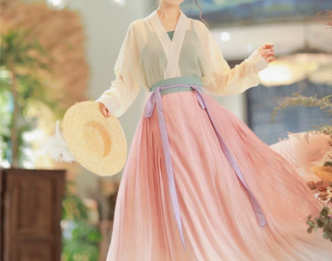 仙楚姬原创汉服女【初尘】宋制飞机袖三件套百...