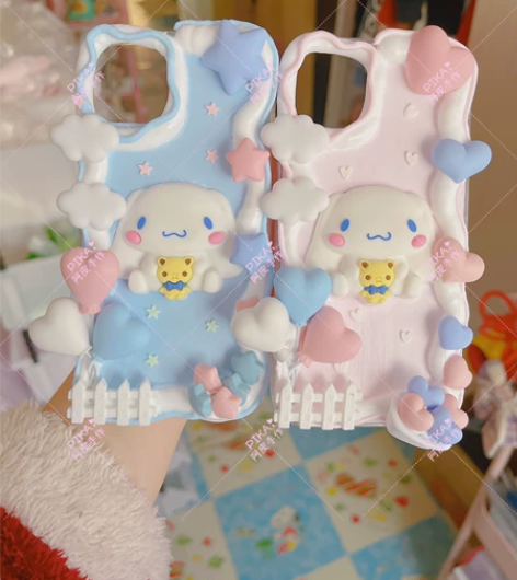 【包邮】梦幻三丽鸥玉桂狗情侣闺蜜奶油胶手机...