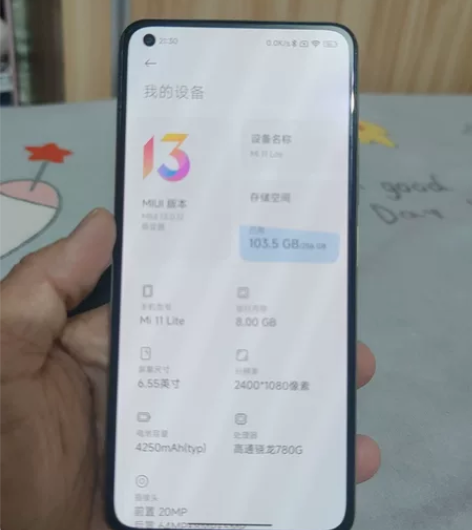 小米11青春版 官方换过指纹键环保版没有充...