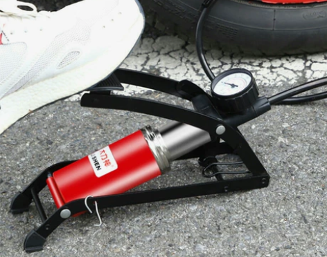 脚踩打气筒高压便携式打气泵篮球自行车电动车...