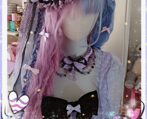 客单展示:无现货!Lolita黑紫色呲甜小...