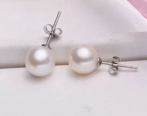 天然淡水珍珠耳环S925纯银防过敏养耳洞轻...